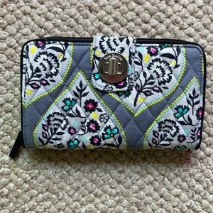Vera Bradley Turn Lock Wallet in heritage leaf